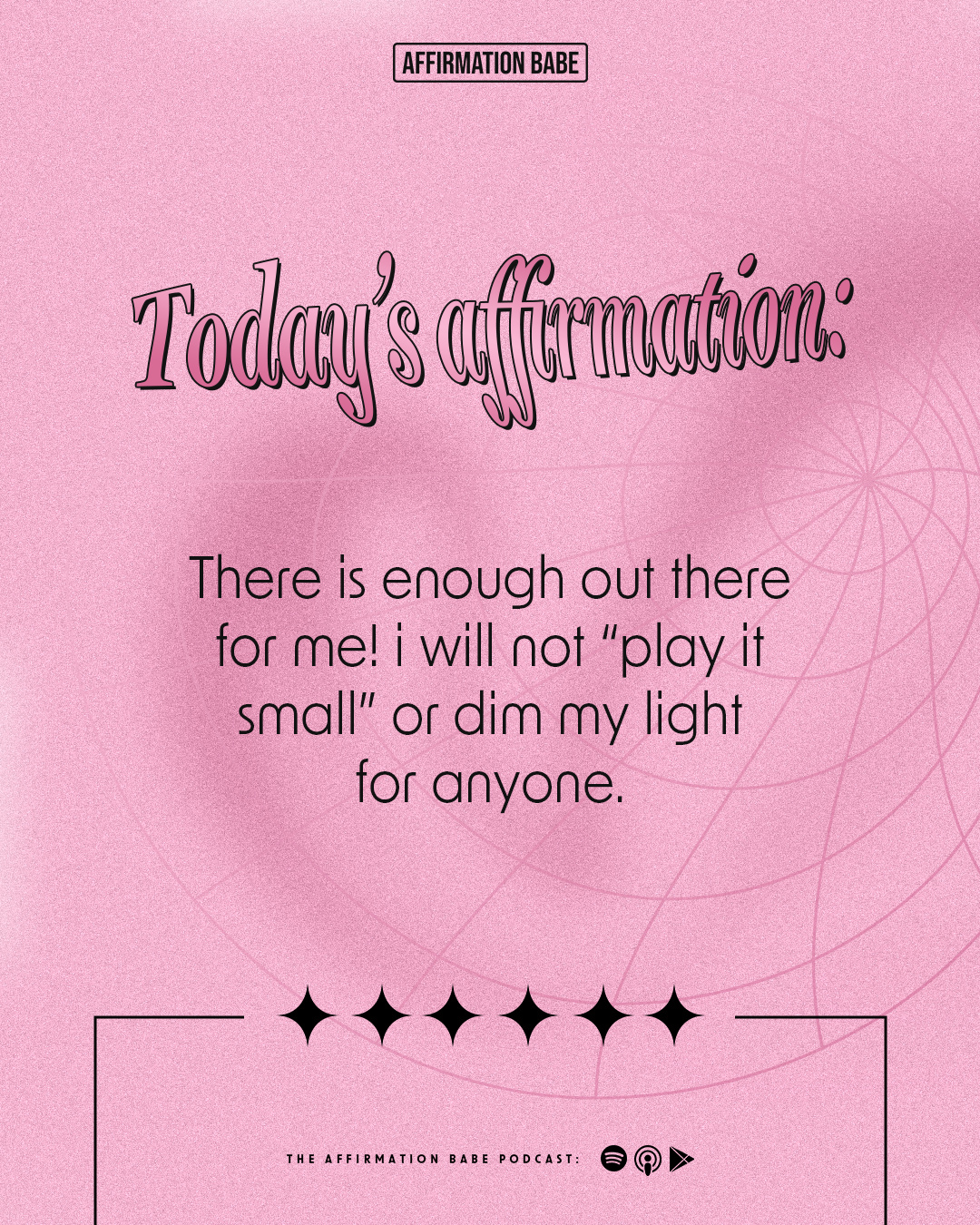 There is enough out there for me